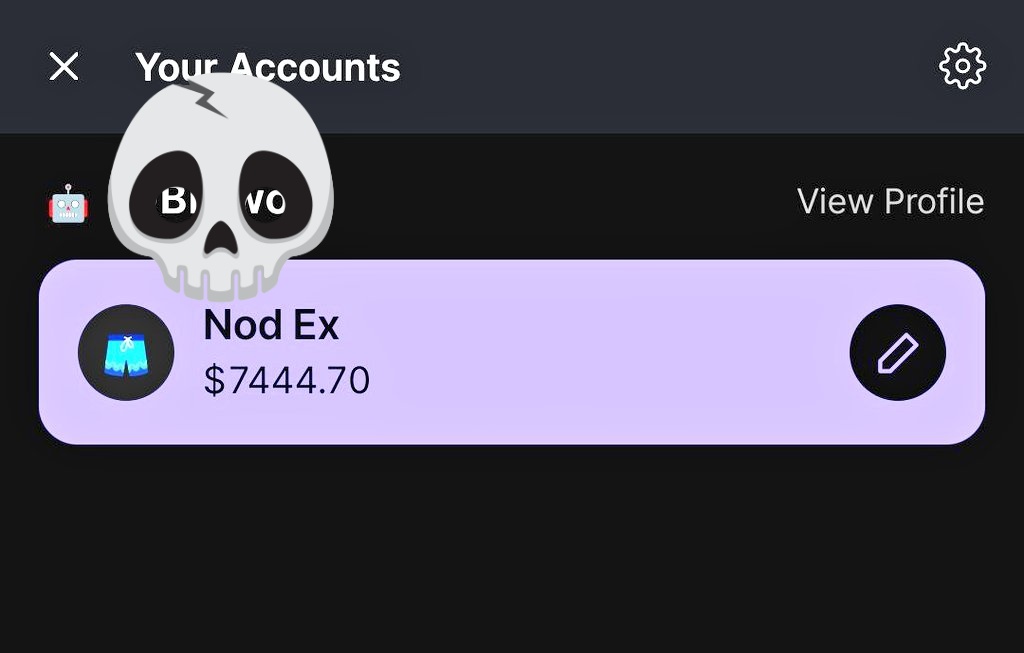 buzzerenemy's tweet image. April: $0.74 in Phantom.
May: $7,444.70 in Nod Ex.
All I did was chill in swim shorts and refresh the app.
Now I’m thinking… bull run or beach run?
What’s your wallet story?
Or
Giveaway time?
#NodEx #SolanaSeason #CryptoGlowUp #Giveaway #Crypto4Everyone