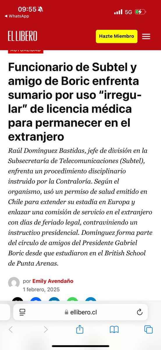 Tono_Coloma's tweet photo. PAREN EL ESCÁNDALO !!! 
- En febrero pillaron a este amigo de Boric viajando x Europa con licencia médica.
- Iniciaron un sumario, que obviamente sigue “en curso”
- En abril sigue contratado y … le subieron el sueldo !! 
- Gana $7.300.000
@Contraloriacl https://t.co/Vp9u6nhkRW