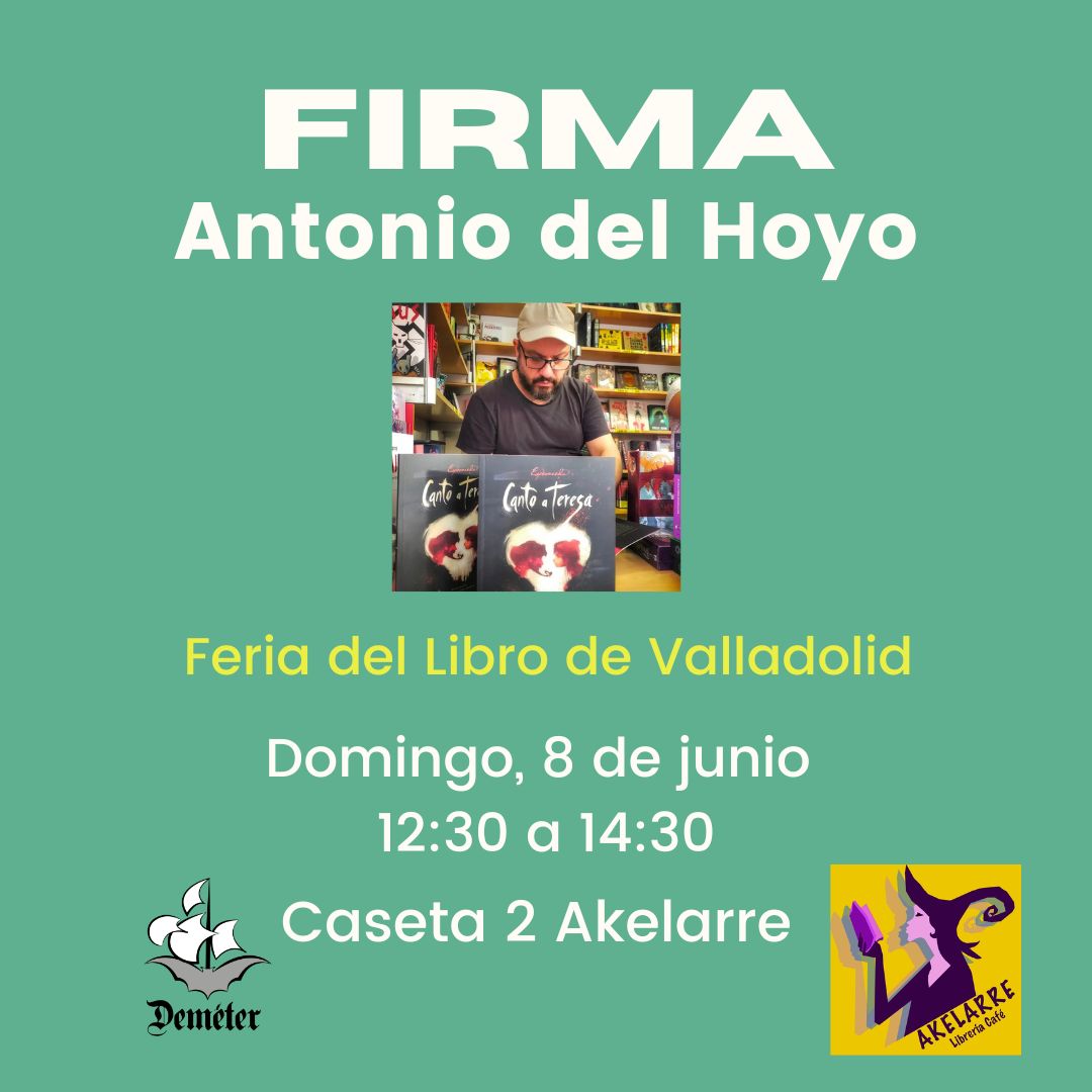 EditorDemeter's tweet image. La Feria del libro de Valladolid (@FerialibroVLL) empieza el próximo 30 de mayo, y termina el 8 de junio.

La librería-cafetería #Akelarre nos acogerá en su caseta, n° 2.

Os esperamos con libros dedicados por los ilustradores. 

@laura_montess @hoyoventura y #LauOreja