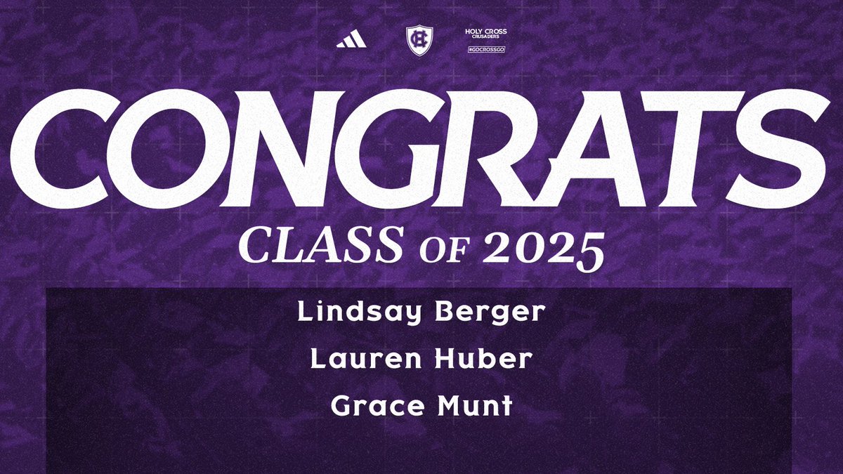🫡 to Lindsay, Lauren and Grace 🏆🏆

#GoCrossGo | #HolyCross2025