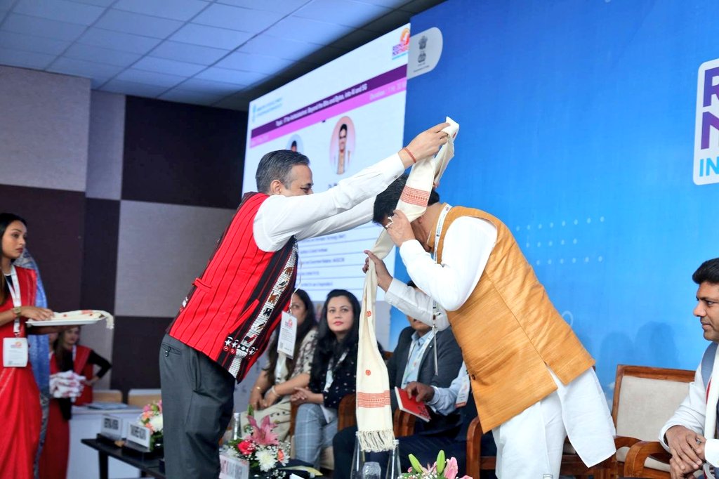 At the Rising NE Investors Summit 2025, #TripuraCM Prof. (Dr.) Manik Saha highlighted MDoNER’s achievements during the session "IT for Ashtalakshmi: Beyond the Bits and Bytes, into AI and 5G", and how 5G is revolutionizing development in the NE, especially Tripura. #RisingNE2025