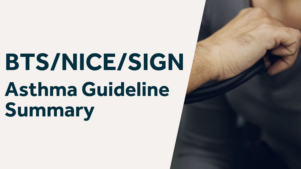 The Joint Asthma Guideline Summary is intended for use by healthcare professionals, commissioners and asthma patients and their carers to ensure that the condition is managed effectively and to reduce the risk of an asthma attack. 

Read more 👉 brit-thoracic.uk/AsthmaSummary