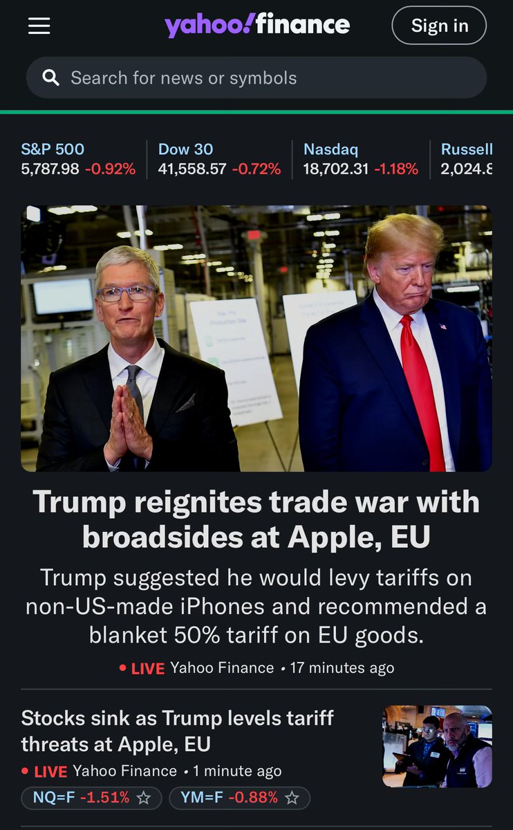 Saw the stick market tumbling and figured “well Trump must have said or done some stupid shit”

Lo and behold