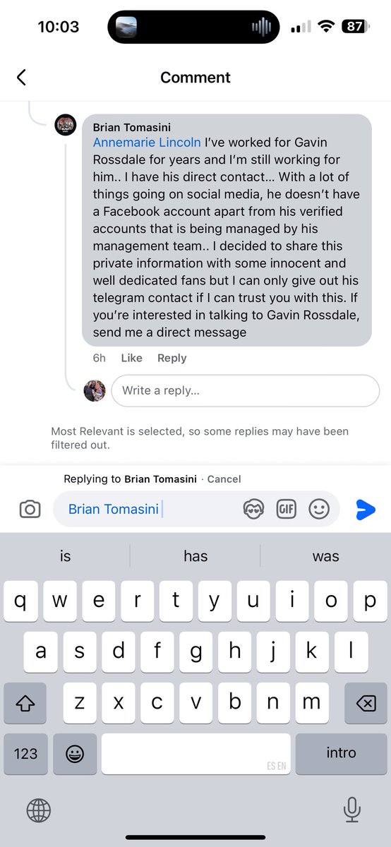 alincoln82's tweet photo. @acebjt hey Brian, I think your Facebook is compromised 😭 https://t.co/wPvt2wexEr