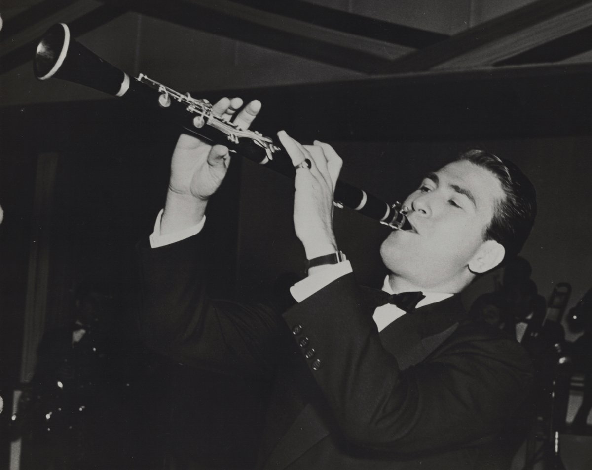 Happy birthday to Artie Shaw, the King of Clarinet!

Born May 23, 1910 in NYC, Shaw built a legendary career as a clarinetist, bandleader, and composer. Brigitte Berman's Oscar-winning documentary, ARTIE SHAW: TIME IS ALL YOU'VE GOT, expertly chronicled Shaw's life and work.