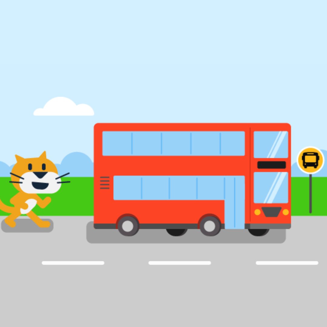 RaspberryPi_org's tweet image. Introduce your kids to coding with #Scratch! 👾

In our &apos;Catch the bus&apos; project, kids use Scratch to create a simple animation where a character (called a sprite) tries to catch a departing bus 🚌

Explore this project and more in our blog: rpf.io/blog-ready-set…

#ScratchWeek