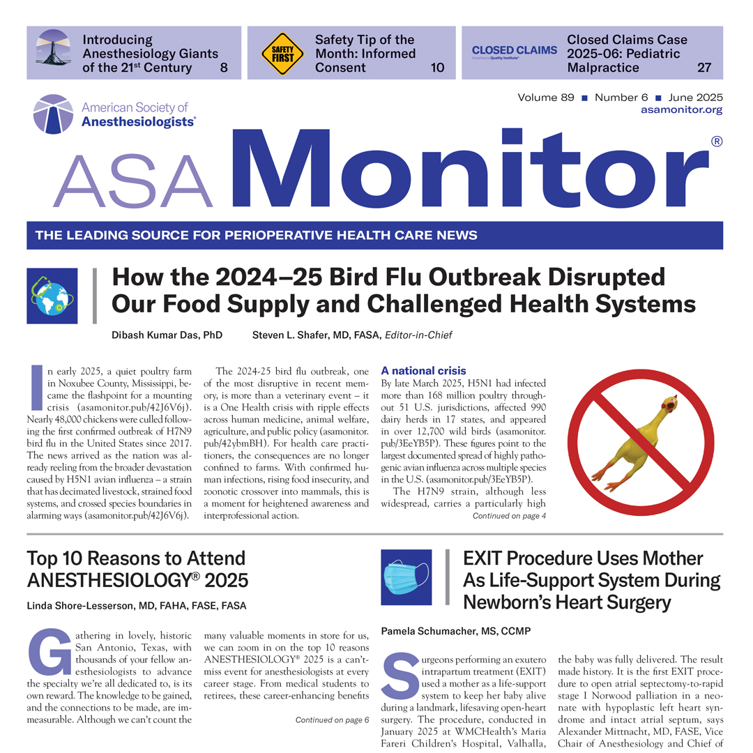 ASA Monitor (@asamonitor) on Twitter photo The June <a href="/ASAMonitor/">ASA Monitor</a> covers these topics and more:
🩸Advances in #TransfusionMedicine
🩸Pediatric patient blood management
🩸Optimizing bloodless care
🩸Artificial oxygen carriers
journals.lww.com/monitor/toc/20…
<a href="/stevefrank37/">Steve Frank</a> <a href="/Duke_Anesthesia/">Duke Anesthesiology</a> <a href="/ACCMeducation/">JHU ACCM Education</a> #PatientBloodManagement The June <a href="/ASAMonitor/">ASA Monitor</a> covers these topics and more:
🩸Advances in #TransfusionMedicine
🩸Pediatric patient blood management
🩸Optimizing bloodless care
🩸Artificial oxygen carriers
journals.lww.com/monitor/toc/20…
<a href="/stevefrank37/">Steve Frank</a> <a href="/Duke_Anesthesia/">Duke Anesthesiology</a> <a href="/ACCMeducation/">JHU ACCM Education</a> #PatientBloodManagement