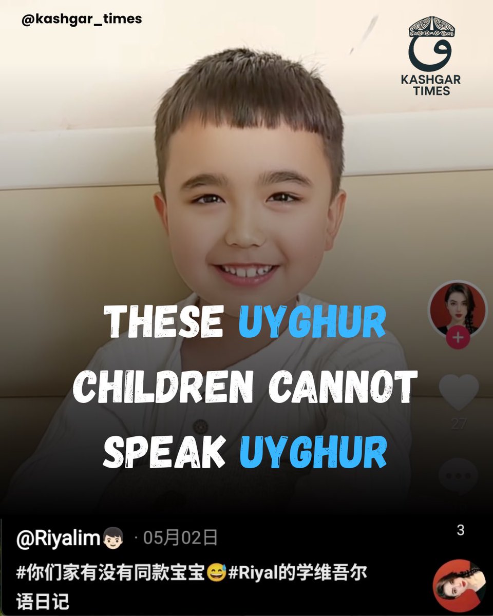 Kashgar Times (@kashgar_times) on Twitter photo Latest Substack 🚨
Uyghur mothers are posting videos of their children not being able to speak Uyghur.
We are starting to the consequences of China’s forced assimilation policies👇🏻 kashgartimes.substack.com/p/these-uyghur…
By <a href="/arslan_hidayat/">Arslan Hidayat.ئارسلان ھىدايەت</a> & <a href="/NurKashgar/">Nur. نۇرئىمان</a> Latest Substack 🚨
Uyghur mothers are posting videos of their children not being able to speak Uyghur.
We are starting to the consequences of China’s forced assimilation policies👇🏻 kashgartimes.substack.com/p/these-uyghur…
By <a href="/arslan_hidayat/">Arslan Hidayat.ئارسلان ھىدايەت</a> & <a href="/NurKashgar/">Nur. نۇرئىمان</a>