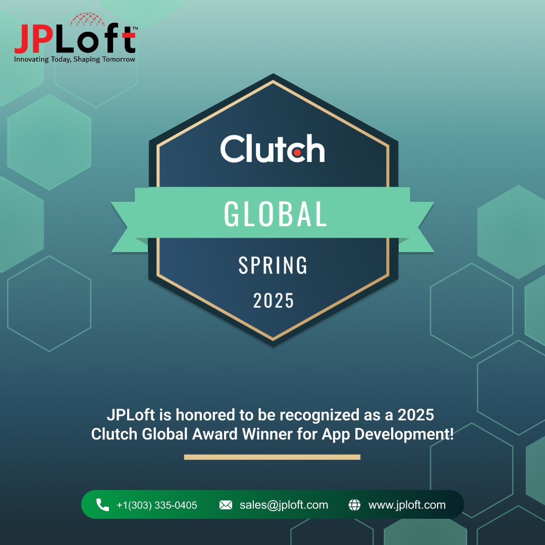 jploftsolutions's tweet image. Exciting news! JPLoft has been named a Clutch Global Award winner for Spring 2025! This prestigious accolade showcases our commitment to excellence and highlights our global reputation as a top-tier service provider. clutch.co/directory/mobi……
#ClutchGlobal #MobileAppDevelopers