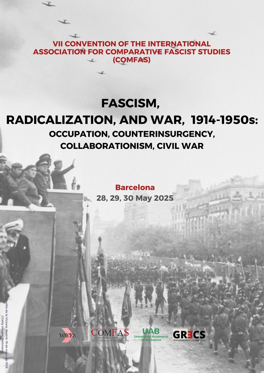 ferranidus's tweet photo. El 30 de maig a les 9:30h seré al 7th Convention of the International Association for Comparative Fascist Studies (#COMFAS) a la Facultat de Lletres UAB, com a organitzador del panel "From Fascism to Cold War Democracy: Transformations of Right-Wing Violence in Transwar Japan" https://t.co/YrqNZY7CoE