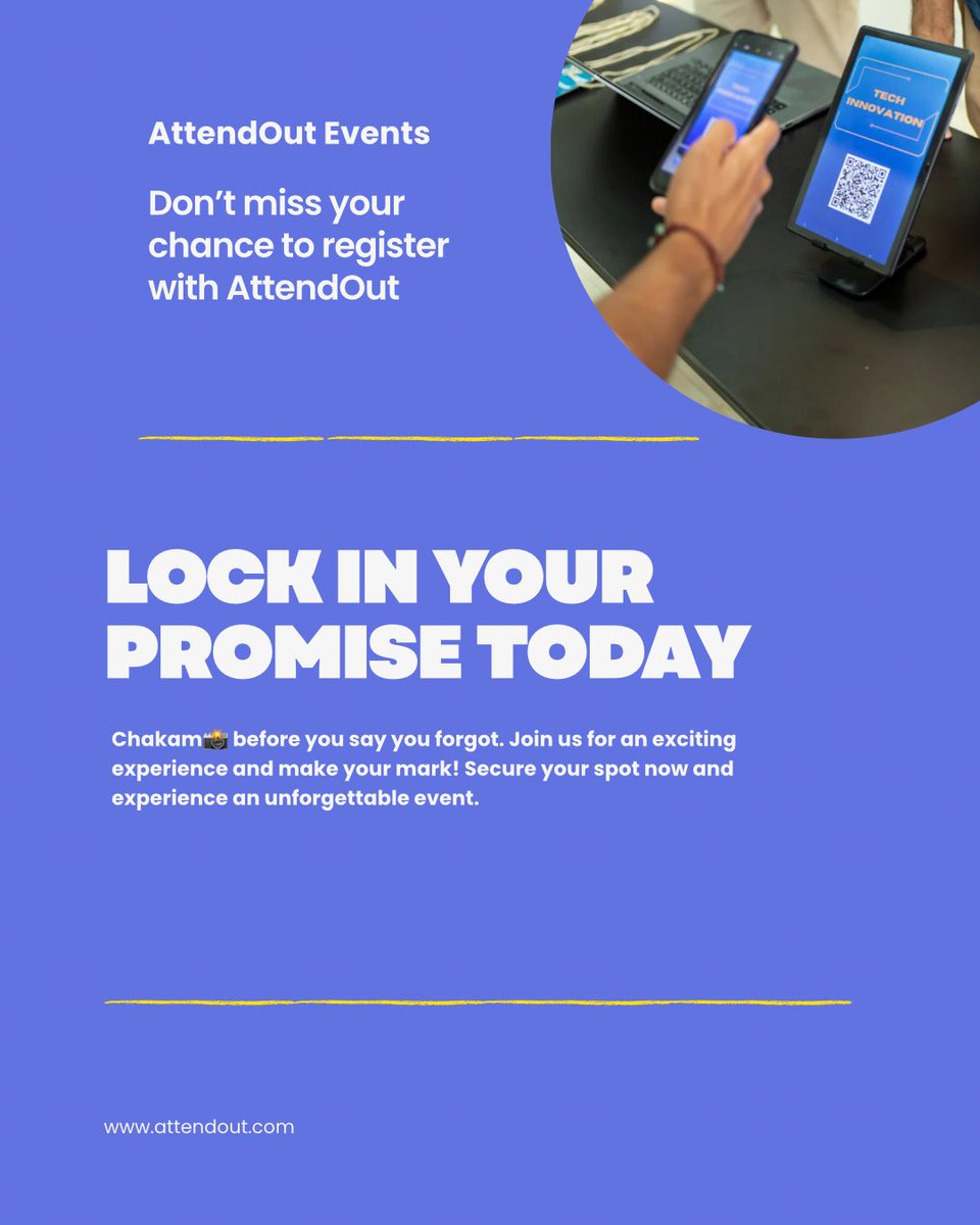 AttendOut's tweet photo. Unlock the full potential of your commitment with attendout! 

Keep your promises and watch your dreams turn into reality. 
Whether it’s business, personal goals, or events, Attendout ensures accountability and success. 

Don’t just plan—follow through! #attendout #lagosevents https://t.co/wjpEHXPn7H