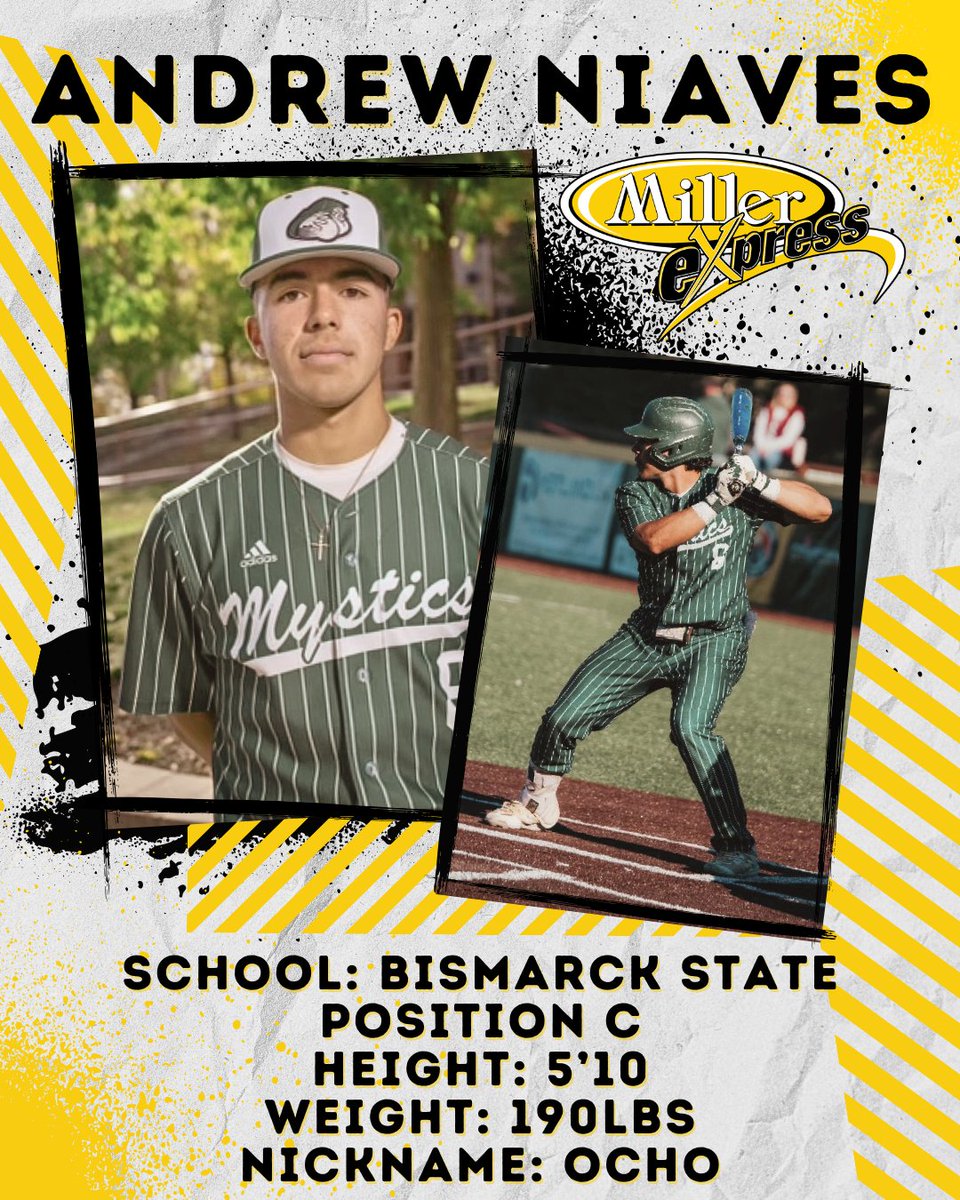 mjmillers (@mjmillers) on Twitter photo 🚨PLAYER SIGNING🚨
We have signed sophomore C Andrew Niaves to our roster for the 2025 season. Andrew is from Oregon, Wisconsin & joins us from Bismarck State. Welcome to MJ, Ocho!
#baseball #wcbl #millerexpress #millerexpressbaseball <a href="/wcbleague/">The WCBL</a> <a href="/AndrewNiaves/">Andrew Niaves</a> <a href="/MysticsBaseball/">Bismarck State College Baseball</a> 🚨PLAYER SIGNING🚨
We have signed sophomore C Andrew Niaves to our roster for the 2025 season. Andrew is from Oregon, Wisconsin & joins us from Bismarck State. Welcome to MJ, Ocho!
#baseball #wcbl #millerexpress #millerexpressbaseball <a href="/wcbleague/">The WCBL</a> <a href="/AndrewNiaves/">Andrew Niaves</a> <a href="/MysticsBaseball/">Bismarck State College Baseball</a>