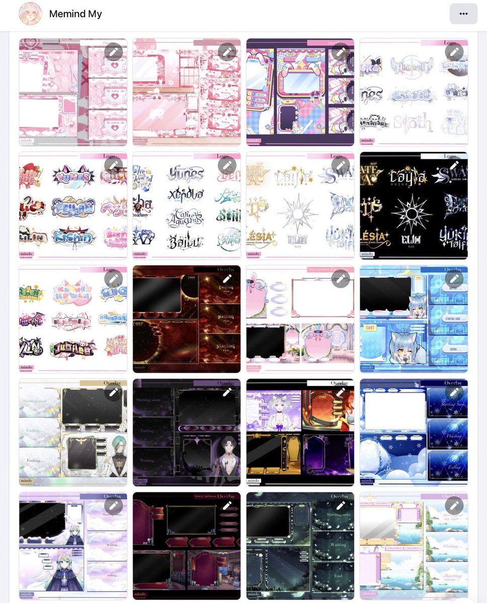 memind_06's tweet photo. Every project I’ve done has brought me so much joy! 💖 เอนจอยทุกงานเลยย 
#VGenComm #VGen #Commission #commissionforvtuber #LogoDesign #overlay #schedule https://t.co/PgUTsUcLQI