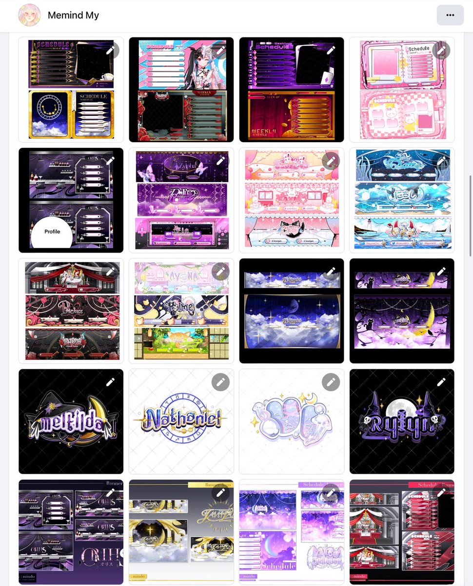 memind_06's tweet photo. Every project I’ve done has brought me so much joy! 💖 เอนจอยทุกงานเลยย 
#VGenComm #VGen #Commission #commissionforvtuber #LogoDesign #overlay #schedule https://t.co/PgUTsUcLQI