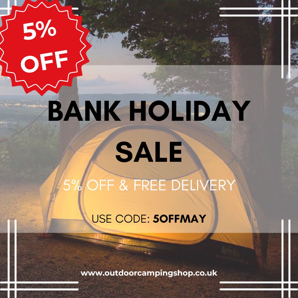 As the camping season gets on the way, we'd like to start May Bank Holiday with 5% off tents and awnings ⛺

Grab yourself a bargain and an extra 5% off, plus to top it all of FREE delivery 🚚 too.

🔗 outdoorcampingshop.co.uk

#camping #tents #awnings #bargain #discount
