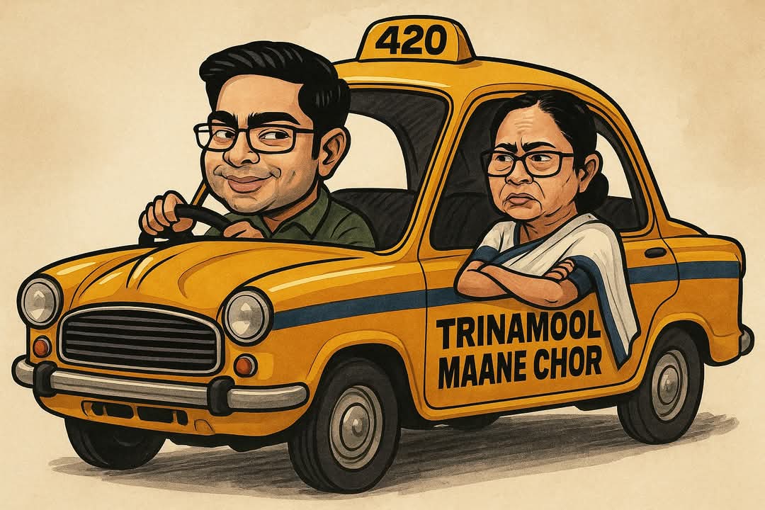 দুর্নীতির Sar'car' কাম্যাক স্ট্রিট থেকে কালীঘাট পর্যন্ত 420 র গতিতে ছুটছে। ২০২৬-এ পশ্চিমবঙ্গের মানুষ ব্রেক কষবে!"

#TrinamoolMaaneChor