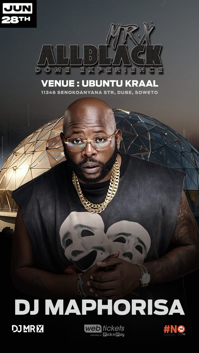 🌴 Dj Maphorisa IS BRINGING THE HEAT! 🔥 Join us on June 28th for an unforgettable night of music and fun! 🌃 Get your tickets NOW! 🎟️ #MrXAllBlackDomeExperience