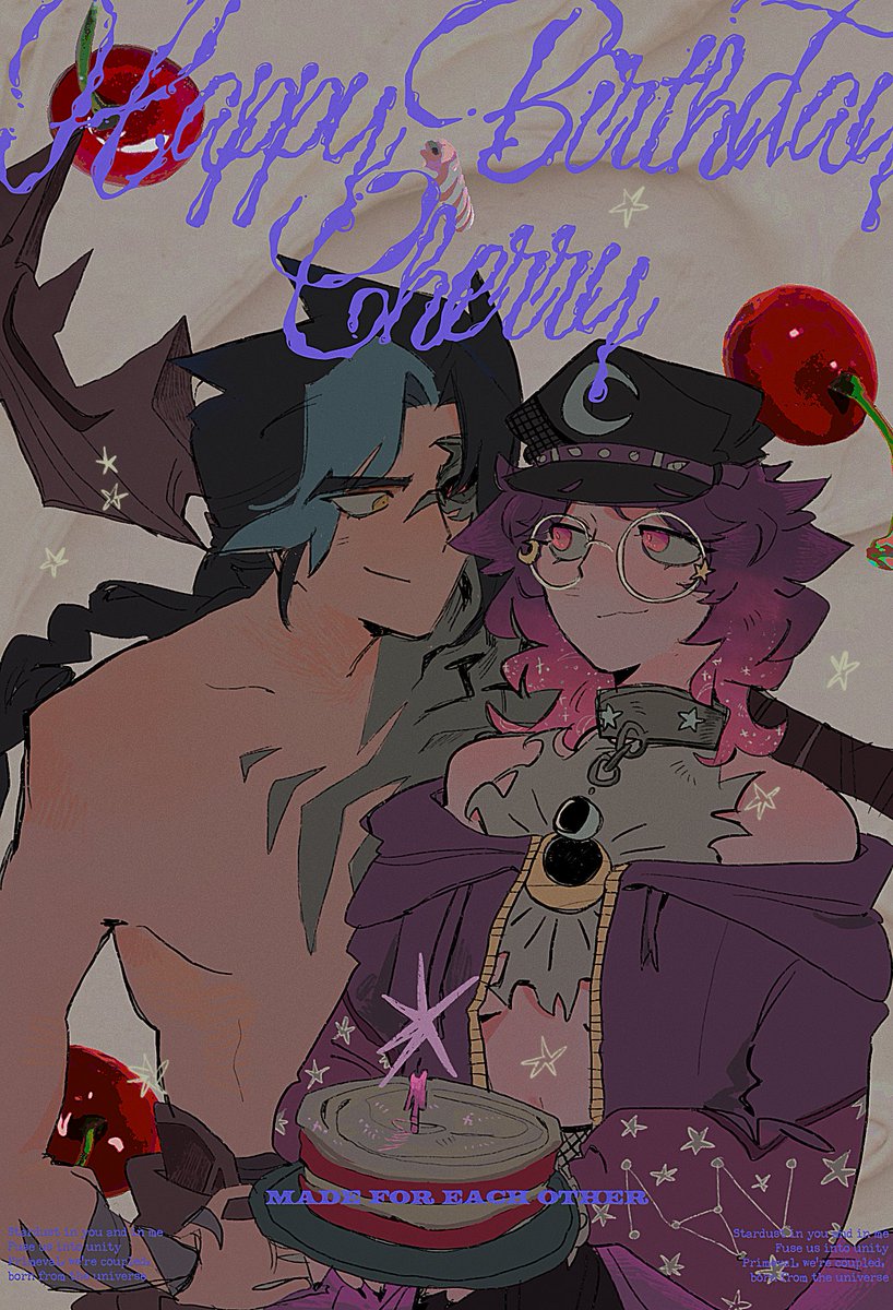 ⋆⭒˚｡⋆  "  stardust in you and in me
         fuse us into unity  "   ゛ ⸝⸝.ᐟ⋆
// selenescythe bday art <3 🎉
   🎁  © sella - crepe //