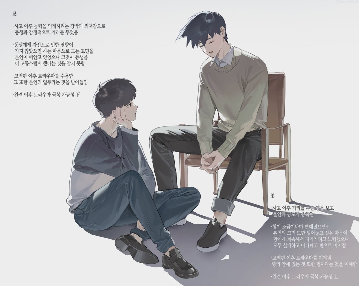 hajinpoka0's tweet photo. 형제의 트라우마에 대한 개인적인 캐해 https://t.co/nEgcz98zl1
