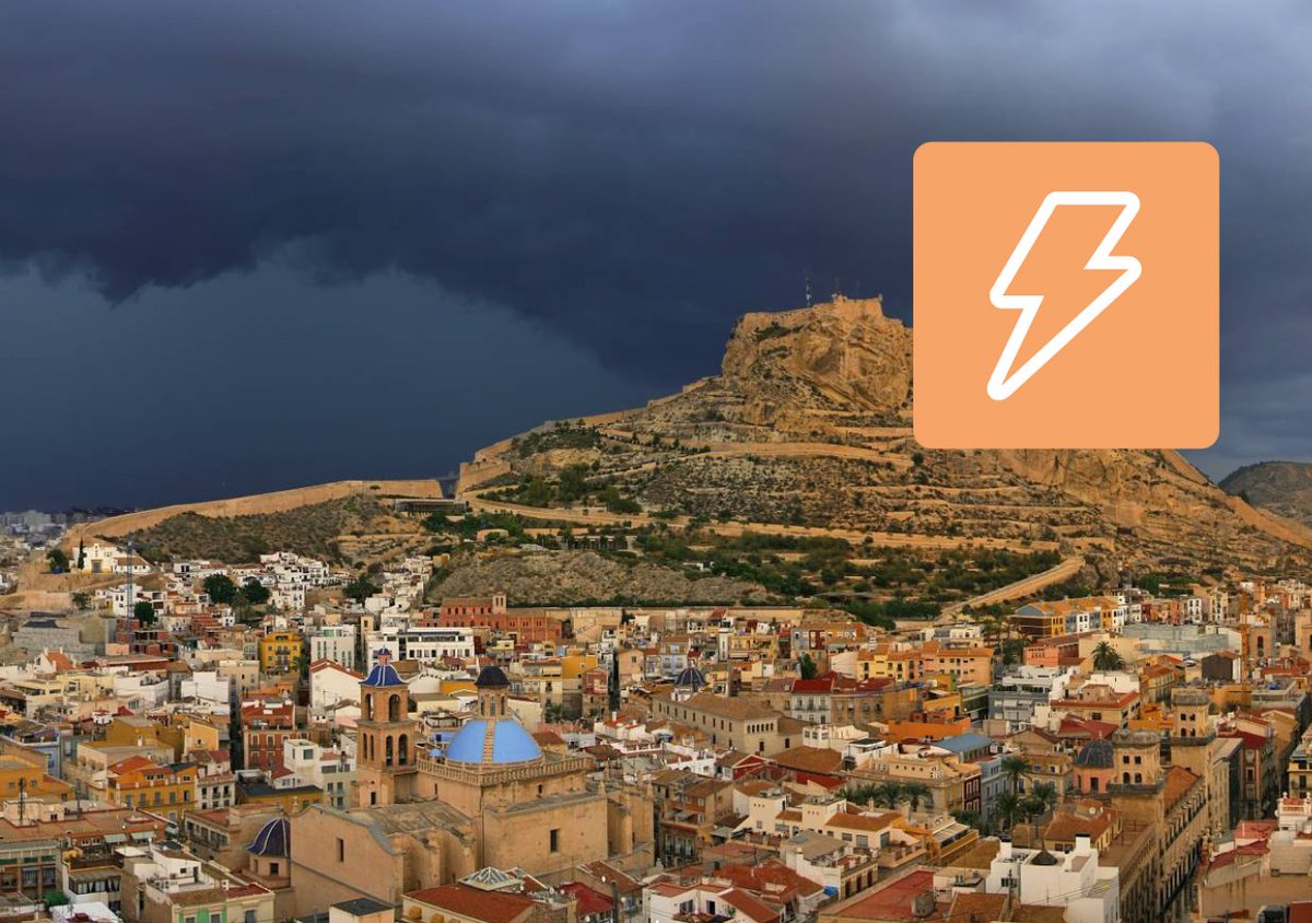⚠️🟠 Riesgo importante de lluvias intensas en #Alicante, hasta 80 l/m2. ¿Cuáles serán las horas más delicadas? ⛈️

👇 <a href="/NachoEspinos_10/">Nacho Espinós</a> al habla. f.mtr.cool/cvuiuqbbsw