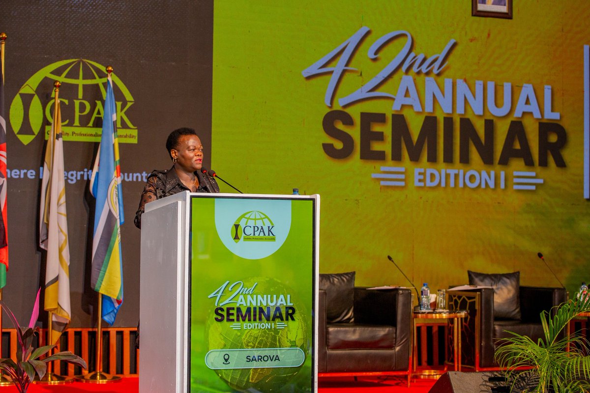 ICPAK_Kenya's tweet photo. "I urge all Accountants to apply the insights gained from the #ICPAK42ndAnnualSem edition 1 to lead with greater purpose, serve with integrity, and drive positive change across every sector of the economy." CPA Dr. Grace Kamau, @CeoIcpak 
#BeyondTheProfession ^CA https://t.co/Qd72XfL0HR
