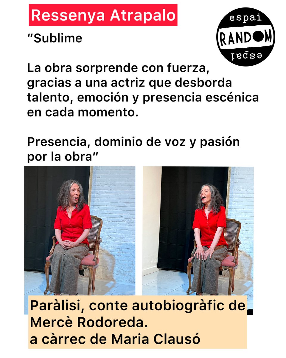 Em fa molta il·lusió compartir aquesta opinió d'una espectadora fan de #MercèRodoreda i castellanoparlant. Avui a les 20h seré a l' <a href="/espairandom/">Daniel Arbonés</a>