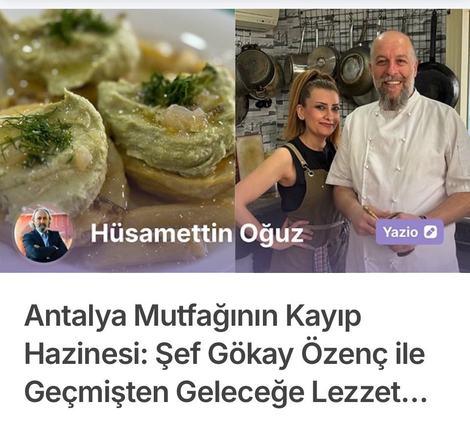 Antalya Mutfağının Kayıp Hazinesi: Şef Gökay Özenç ile Geçmişten Geleceğe Lezzet Köprüsü 

onedio.com/haber/antalya-… <a href="/onedio/"></a>
