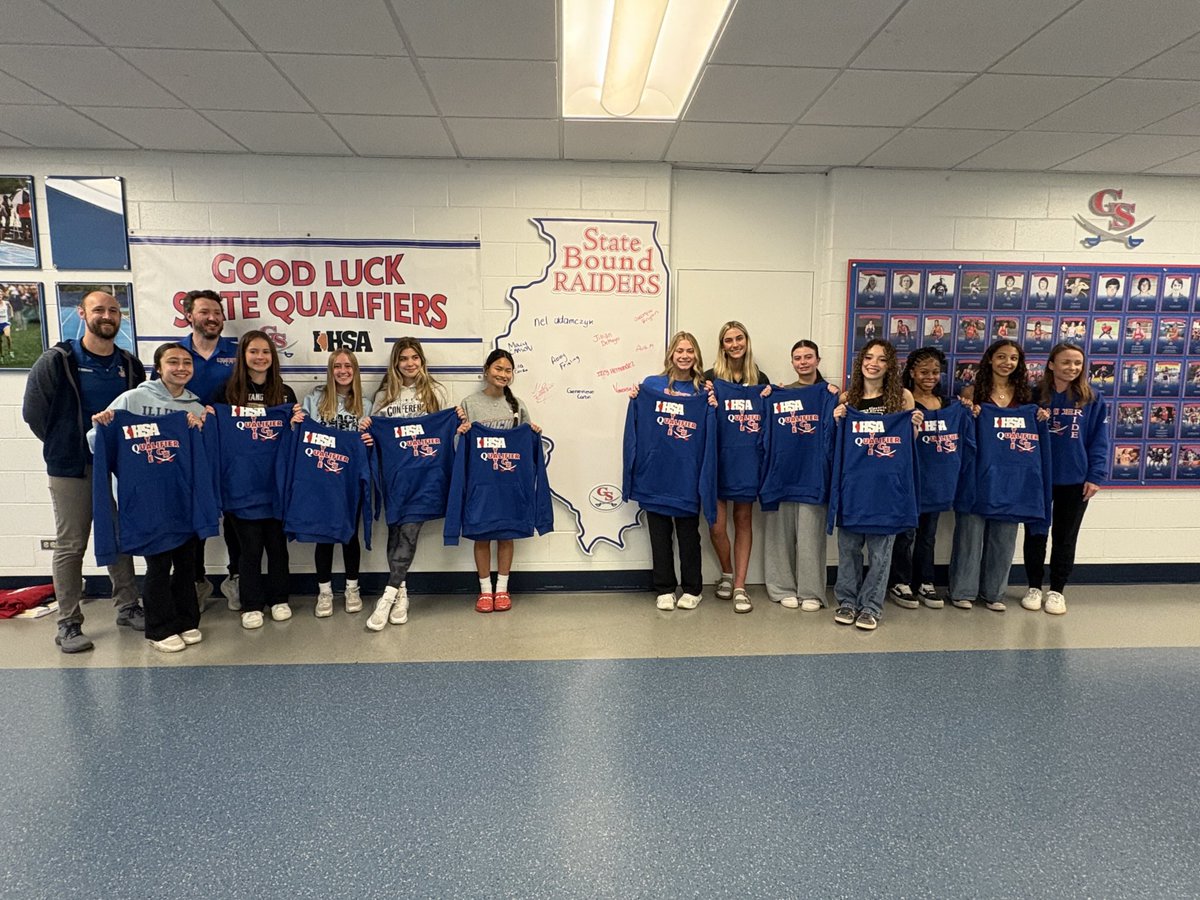 Yesterday we celebrated our state sendoff for our girls track team.  Good luck at the state meet which begins later today at Eastern Illinois University.