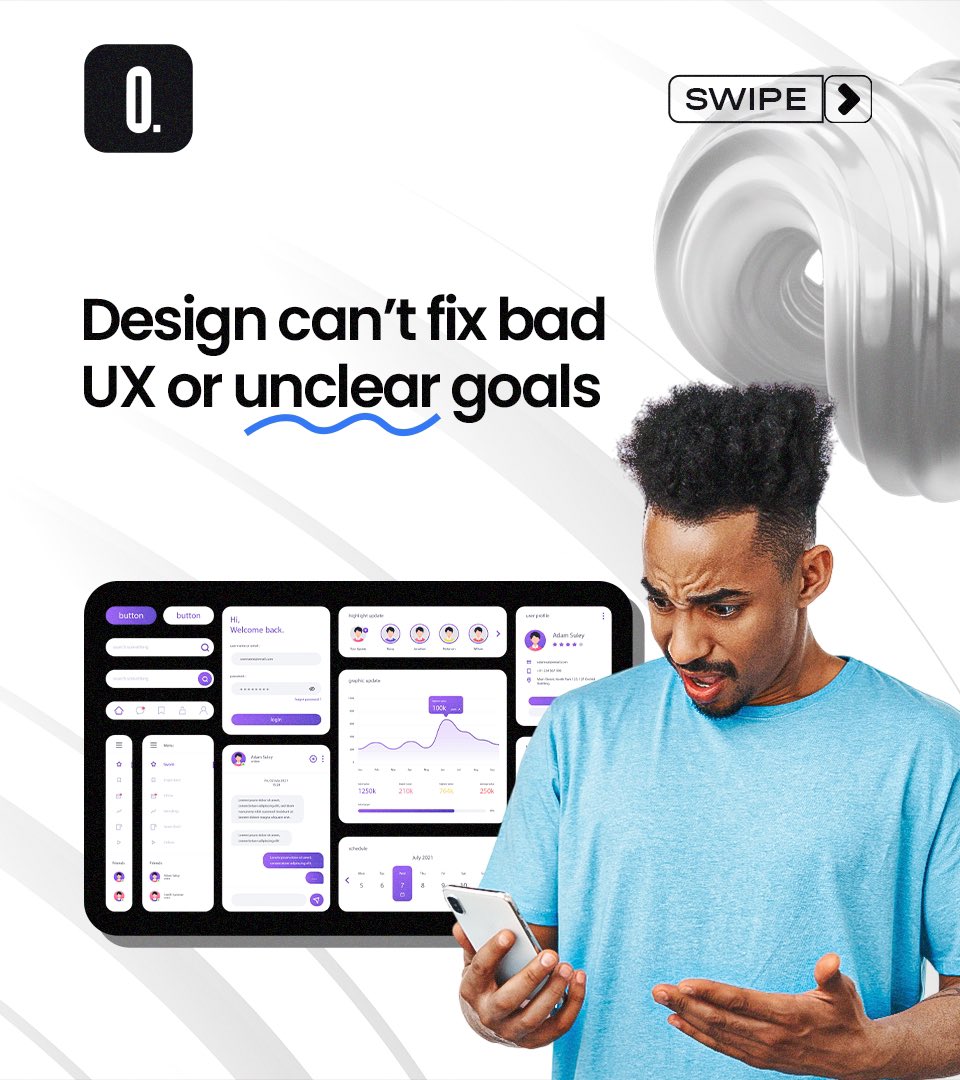nullishstudio's tweet photo. 💡 Design alone won't save a broken product.
A sleek UI means next to nothing if users are confused and conversions are flat.
At Nullish Studio, we align design with business goals--because clarity and purpose beats aesthetics every time.
#UXDesign #BuildInPublic #NullishStudio https://t.co/woTGPzYuA6