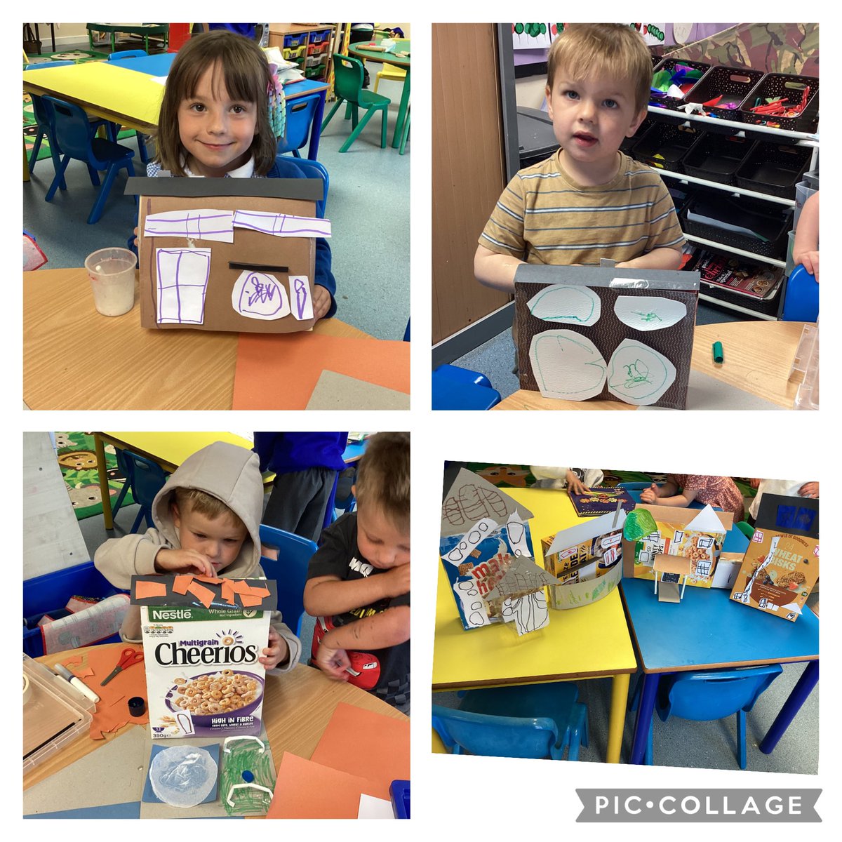 RabbitsClass's tweet photo. Some of the wonderful houses we have made this week. I was so impressed by the attention to detail and creativity the Rabbits showed! https://t.co/lai5gVk2F2