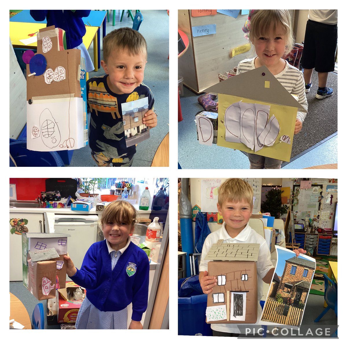 RabbitsClass's tweet photo. Some of the wonderful houses we have made this week. I was so impressed by the attention to detail and creativity the Rabbits showed! https://t.co/lai5gVk2F2