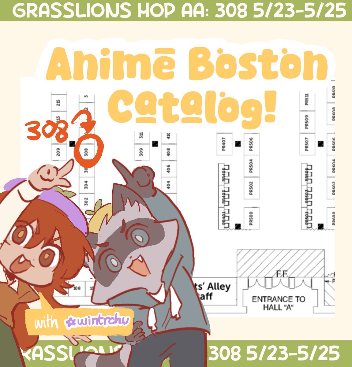 grasslions's tweet photo. Howdy catch me at #AnimeBoston this weekend at table 308 w/ @/wintrchu 🫣 https://t.co/cF1dMmrjAs