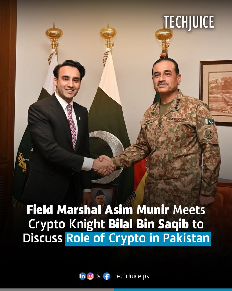 Field Marshal Asim Munir and Pakistan Crypto Council (PCC) CEO Bilal Bin  Saqib held an important meeting to discuss the future of cryptocurrency and  the digital economy in the country. Read More