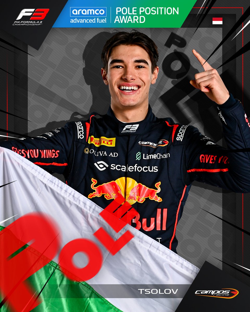 No one can beat Nikola Tsolov! 🦁

The Bulgarian Lion's 1:24.882 in the first part of Qualifying is enough to secure him the <a href="/aramco/">aramco</a> Pole Position for Sunday's Monaco Feature Race! 

#F3 #MonacoGP