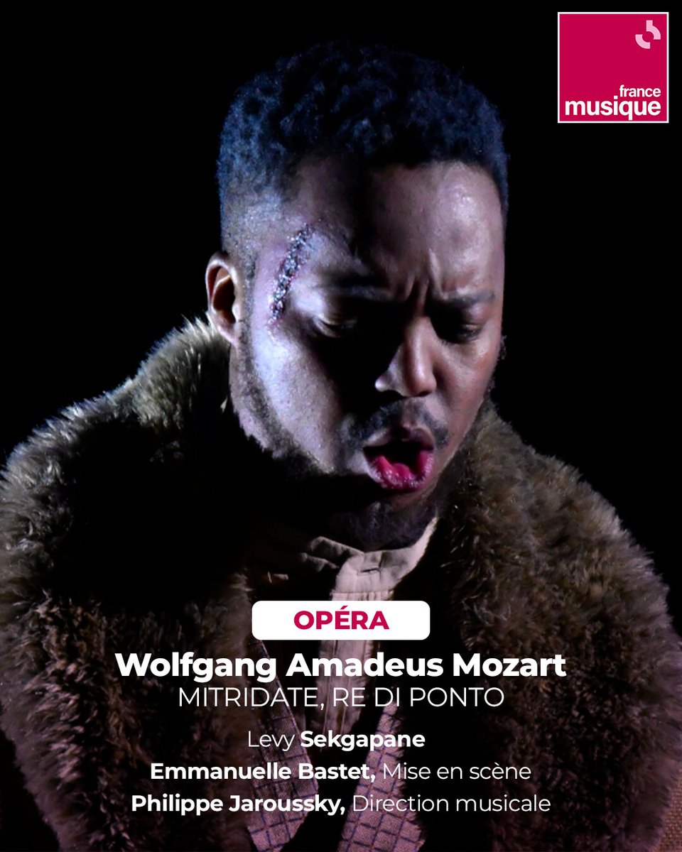 Un Mitridate vif argent, grand opera seria signé d'un tout jeune Mozart de 14 ans ! Sous la direction de Philippe Jaroussky et avec le formidable ténor sud-africain Levy Sekgapane dans le rôle-titre, capté à l'Opéra de Montpellier, en réécoute ➡️ l.francemusique.fr/TAG