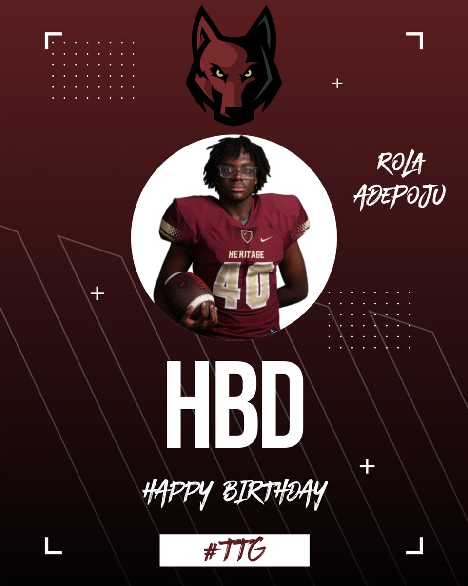 Heritage Coyote Football (@hhs_coyote_fb) on Twitter photo Happy Birthday Rola!! The Heritage Coyote Football program is so proud of you!! <a href="/HHSCTC/">HHSCTC</a> <a href="/mlynnz3/">Michelle Lynn Z</a> <a href="/HHSCoyotes/">Heritage High School</a> <a href="/Coyotes_Ath/">Frisco Heritage Athletics</a> Happy Birthday Rola!! The Heritage Coyote Football program is so proud of you!! <a href="/HHSCTC/">HHSCTC</a> <a href="/mlynnz3/">Michelle Lynn Z</a> <a href="/HHSCoyotes/">Heritage High School</a> <a href="/Coyotes_Ath/">Frisco Heritage Athletics</a>