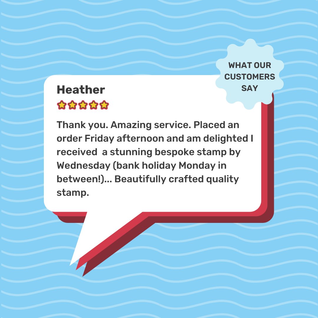 We’ve got another 5-star review from one of our lovely customers! ⭐️

“Beautifully crafted quality stamp."

Visit the link in bio to browse all of our 5-star stamps today! ✨

#CustomerReview #StampsDirect