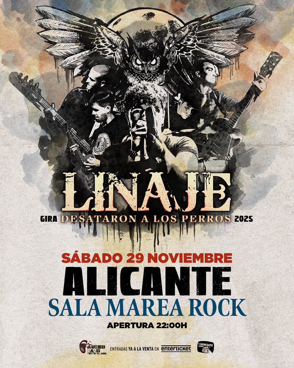 Aquí os van dos fechas nuevas de esta gira, las entradas ya están a la venta en enterticket. A darle caña que no son tantas!

Salamanca: enterticket.es/eventos/linaje…
Alicante: enterticket.es/eventos/linaje…

Salud.