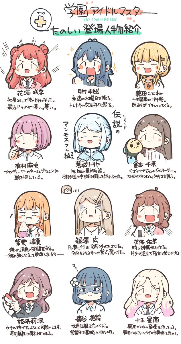改訂版です!
1周年を迎えてそれぞれの印象がだいぶ変わったり変わらなかったりしました!

#学マス 
#学園アイドルマスター 