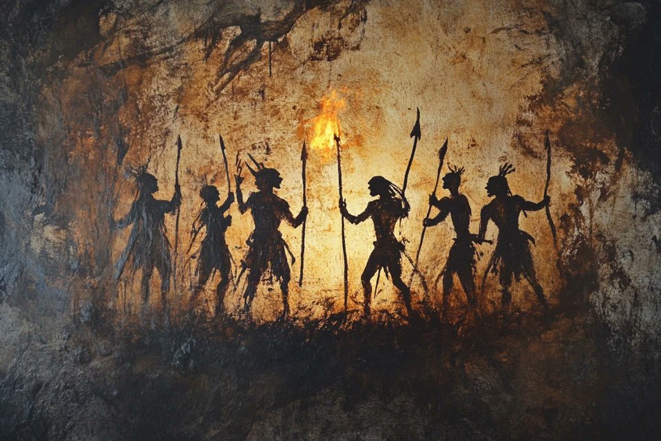 Prompt share: Cave painting

💬Prompt:
A cave painting of a [subject], rendered with primitive ochres and charcoal lines on a rough stone wall. Smudged handprints, crude geometry, and flickering torchlight add a primal, ancient mood.

Check ATLs for inspiration ✨