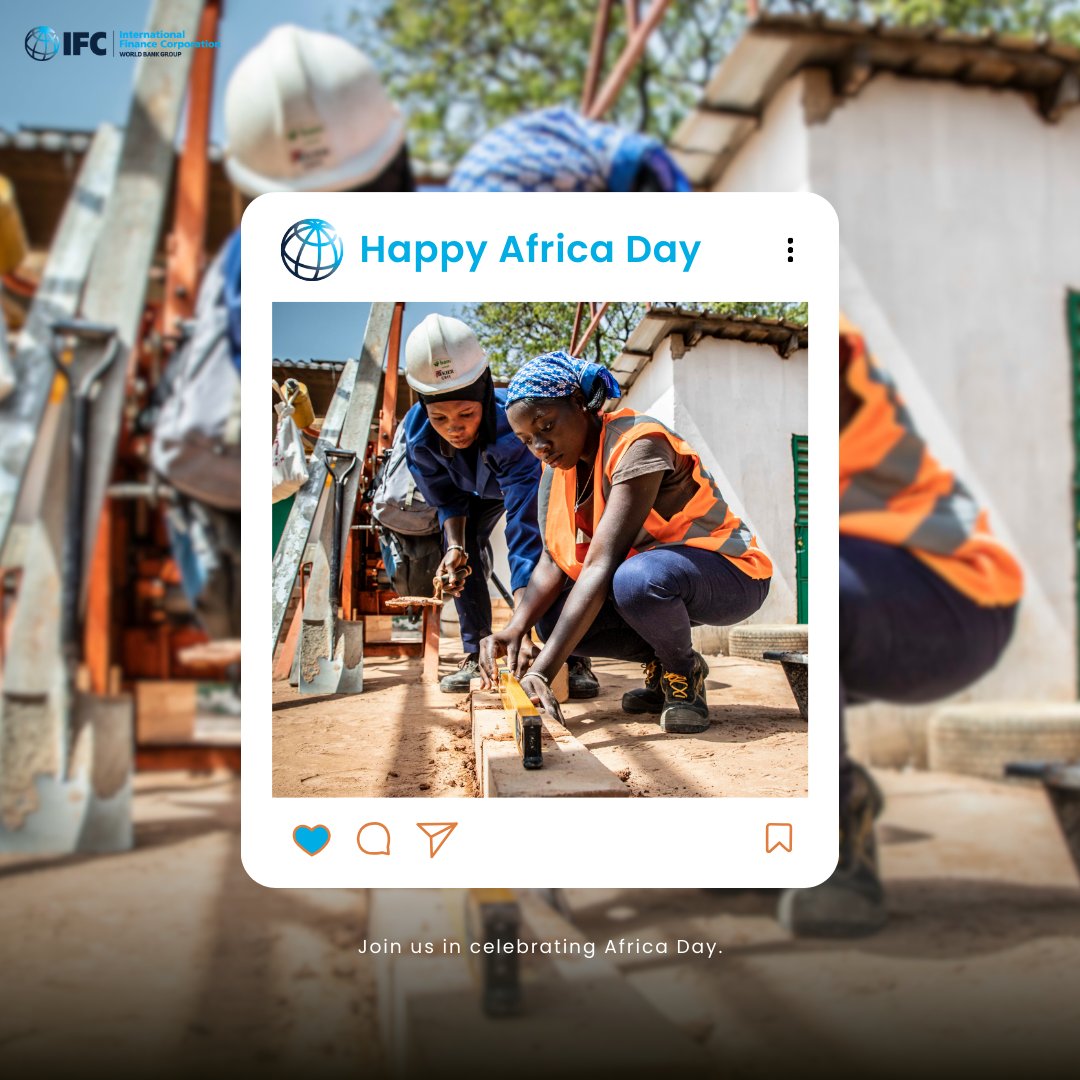 IFCAfrica's tweet photo. Ahead of #AfricaDay, @IFC_org celebrates the continent’s journey—where clean energy, modern infrastructure, and innovative SMEs are driving economic growth.
With $14.2B invested in Africa in FY24, IFC is proud to be part of Africa's story.
👉 https://t.co/wlWIgv50Qg
#IFCinAfrica https://t.co/EoOaWBQJ8X