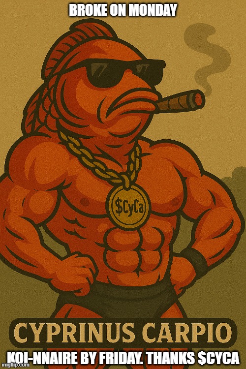 cypricarpio's tweet photo. @minnowcoin Minnow is all fun and stuff. But nothing compared to the Cyprinus Carpio. He will eat all the gains of his small brother. Dont join de minor fish join the big one. $CyCa 2sZYUgWg3ncnoWP9e7NQ8QFjuhYpgu5zB1McXUZapump
#cyprinuscarpio #cyca #crypto #pumpfun #greatest @InvestPaulov https://t.co/pBwojiRCJO
