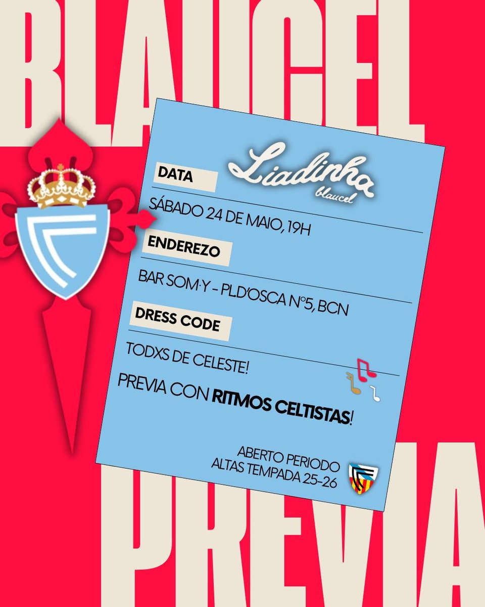 💙Este sábado xogámonos EUROPA. 

📍Coma sempre, na nosa sede en Barcelona.

🔥 Para vivir este momento rodado de Celtistas

💥E que nos escoiten dende Getafe!