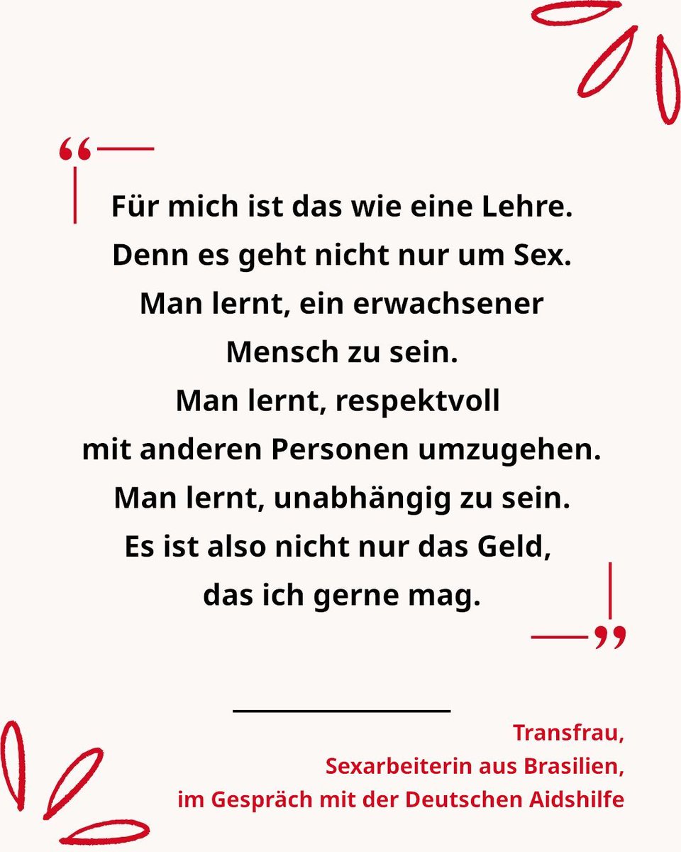 Learning by doing – in der Sexarbeit Realität. Und hilfreich für verschiedene Lebenslagen, wie eine trans* Sexarbeitende aus Brasilien aufzeigt! 🌟 #redetmitstattüberuns