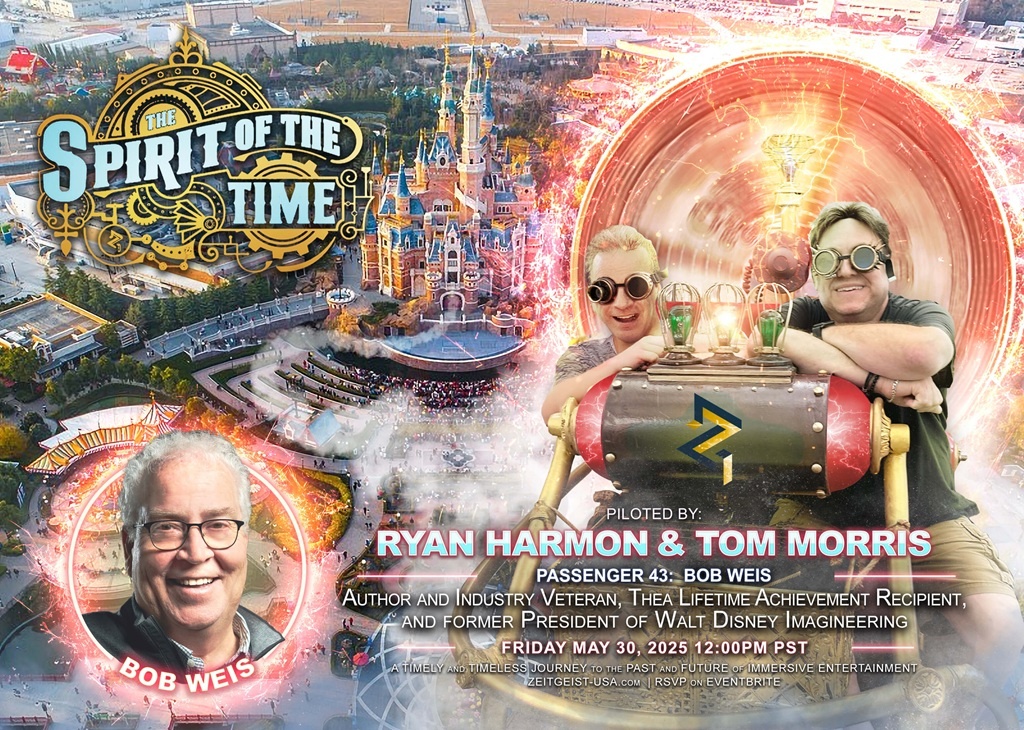 Blooloop's tweet photo. ✨ THE SPIRIT OF THE TIME ✨
Don't miss industry veteran and former president of Walt Disney Imagineering Bob Weis, joining @Zeitgeist_USA on the next flight:
Friday, May 30th at 12pm PST / 3pm EST / 8pm BST
Register here 👉 https://t.co/WBkBxU52fW https://t.co/XOmQo4yLfY