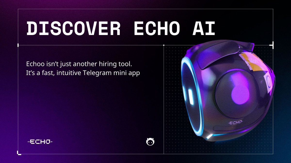 Hiring Smarter, Not Harder: Discover Echoo Inside Telegram

Echoo isn’t just another hiring tool.
It’s a fast, intuitive Telegram mini app that helps you match with vetted talent based on real skills and past contributions.
Find exactly who you need, when you need them.

→