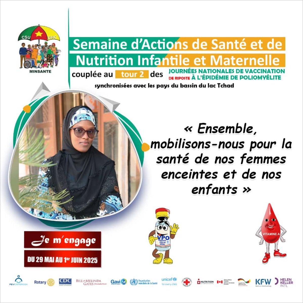 MoussaAstadjam's tweet photo. Je suis prête pour le 2e tour #Polio & 1er tour #SASNIM (29 mai–1er juin) !
Toi aussi ? Prends ton cadre selfie ici 👉🏿 https://t.co/WQODepRE3j
#sasnimjnv25 #PEVCAMEROON #Maroua https://t.co/TlS8KU2g9E