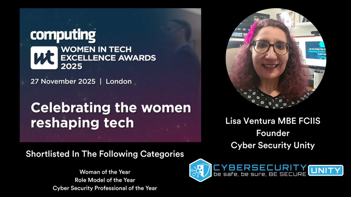 Ahem, I'm going into the #BankHolidayWeekend really excited to say that I've been nominated in 3 categories for this year’s #WomenInTechExcellence Awards and in 3 categories for the #WomenAndDiversityInChannelAwards, I can’t believe it 😁 

Congrats to the other finalists😁xx