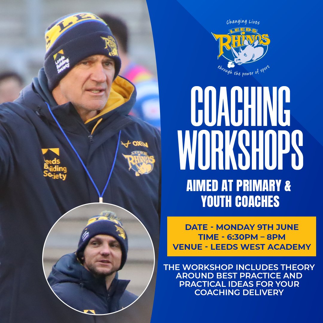 Leeds Rhinos Foundation (@rugbyleeds) on Twitter photo ๐พ๐๐ก๐ก๐๐ฃ๐ ๐๐ก๐ก ๐๐ค๐๐๐๐๐จ๐จ
๐ ๐๐ป ๐ฒ๐๐ฒ๐ป๐ถ๐ป๐ด ๐๐ถ๐๐ต ๐๐ฟ๐ฎ๐ฑ ๐๐ฟ๐๐ต๐๐ฟ & ๐ฆ๐ฐ๐ผ๐๐ ๐๐ฟ๐ถ๐
Don't miss our next coaches workshop, where you will theory and the Rhinos way to apply in your community clubs!๐ฆ
Book your place here ๐bit.ly/42V0s9H ๐พ๐๐ก๐ก๐๐ฃ๐ ๐๐ก๐ก ๐๐ค๐๐๐๐๐จ๐จ
๐ ๐๐ป ๐ฒ๐๐ฒ๐ป๐ถ๐ป๐ด ๐๐ถ๐๐ต ๐๐ฟ๐ฎ๐ฑ ๐๐ฟ๐๐ต๐๐ฟ & ๐ฆ๐ฐ๐ผ๐๐ ๐๐ฟ๐ถ๐
Don't miss our next coaches workshop, where you will theory and the Rhinos way to apply in your community clubs!๐ฆ
Book your place here ๐bit.ly/42V0s9H