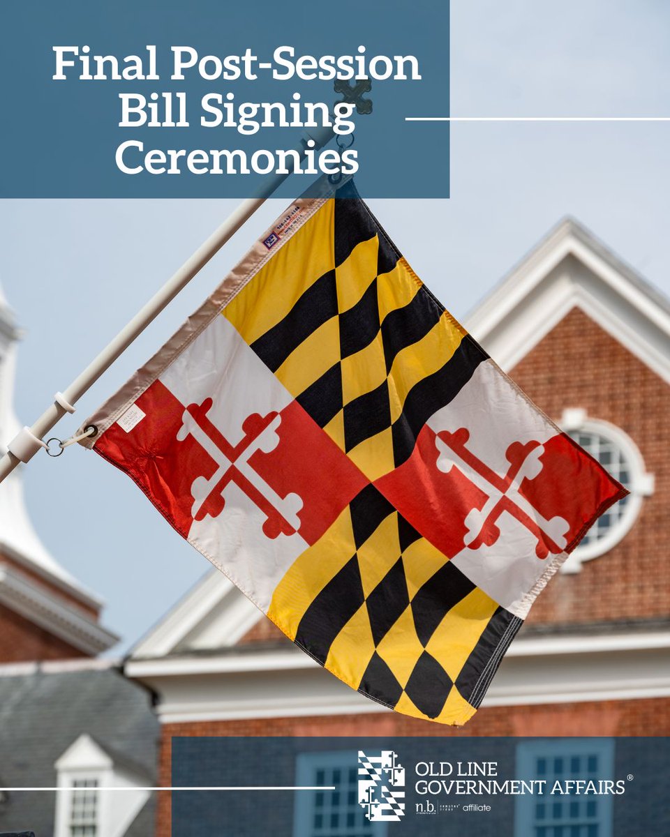 OldLineGov's tweet photo. Maryland Governor Wes Moore held two final bill signing ceremonies this month. Along with the FY2026 Budget Bill, see what’s been signed into law: 
https://t.co/mcLMjlrt7h
#MGA25
#MDLobbyist https://t.co/gsQ2LSngl5
